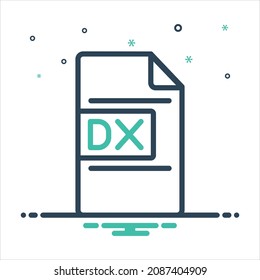 Vector colorful mix icon for dx