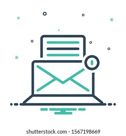 Vector colorful mix icon for e mail