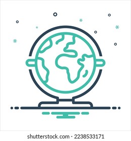 Icono de mezcla colorida del vector para la tierra