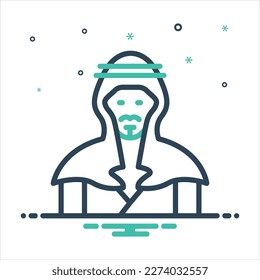 Vector colorful mix icon for eastern