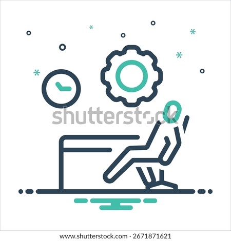 Vector colorful mix icon for easygoing
