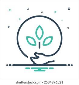 Vector colorful mix icon for eco friendly