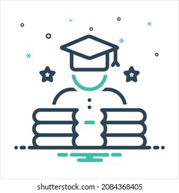 Icono de mezcla de colores vectoriales para educados