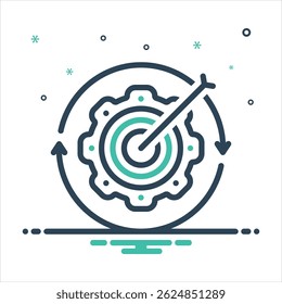 Icono de mezcla de colores de Vector para estrategias efectivas