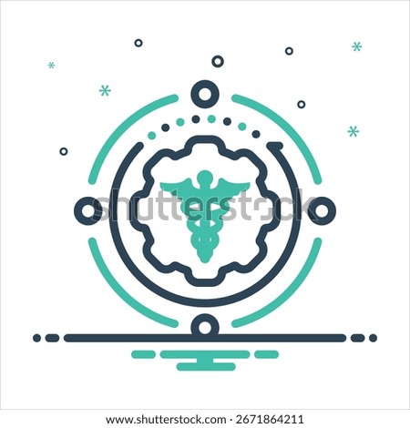 Vector colorful mix icon for effectiveness