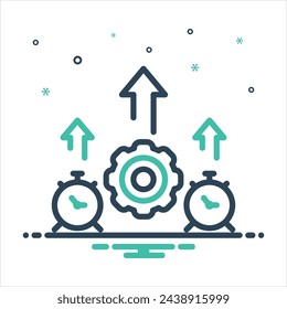 Vector colorful mix icon for efficiency