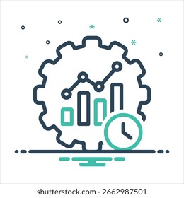 Icono de mezcla de colores de Vector para métricas de eficacia