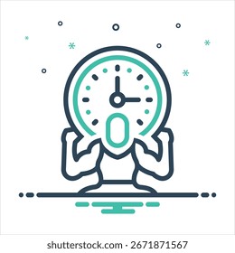 Ícone de mistura colorida vetorial para redução de esforço