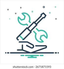 Icono de mezcla de colores de Vector para un mantenimiento sin esfuerzo
