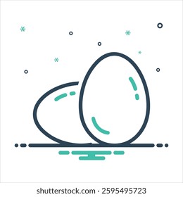 Vector colorful mix icon for eggs