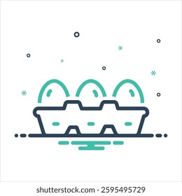 Vector colorful mix icon for eggs