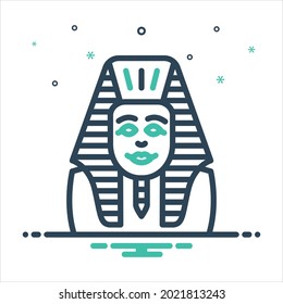 Vector colorful mix icon for egypt
