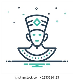 Vector colorful mix icon for egyptian