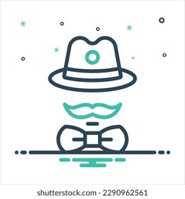 Icono de mezcla de colores vectoriales para elegante