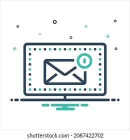 Vector colorful mix icon for email