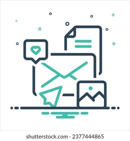 Vector colorful mix icon for email