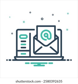 Vector colorful mix icon for email