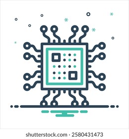 Vector colorful mix icon for embedded devices