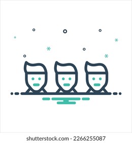 Vector colorful mix icon for emotions