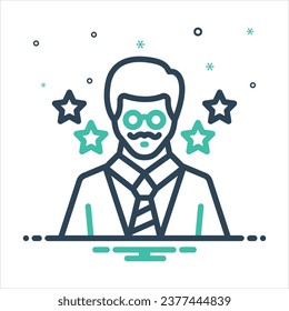 Vector colorful mix icon for employee