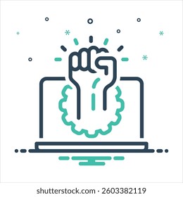 Vector colorful mix icon for empowerment