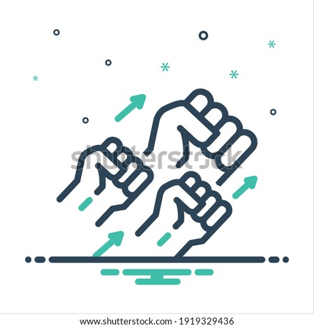 Vector colorful mix icon for encourage