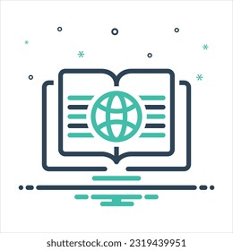 vector colorful mix icon for encyclopedia