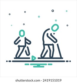 Vector colorful mix icon for end of life