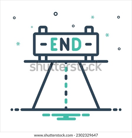 Vector colorful mix icon for end