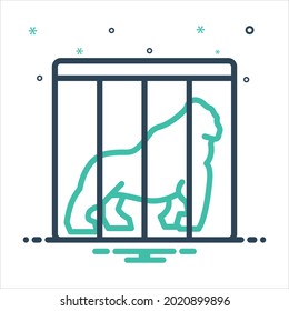 Vector colorful mix icon for endangered