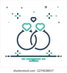 Icono de mezcla de colores vectoriales para enganchado