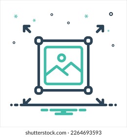 Vector colorful mix icon for enlarge
