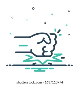 Vector colorful mix icon for enough