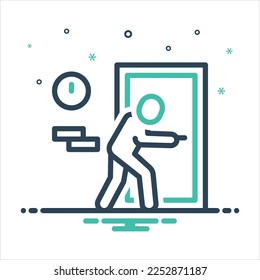 Vector colorful mix icon for enter