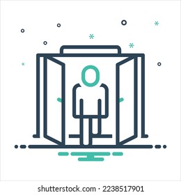 Vector colorful mix icon for entered