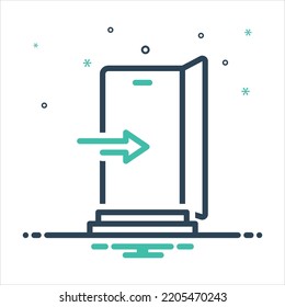 Vector colorful mix icon for enters