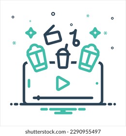 Vector colorful mix icon for entertainment