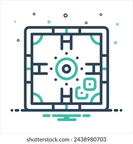 Vector colorful mix icon for entertainment