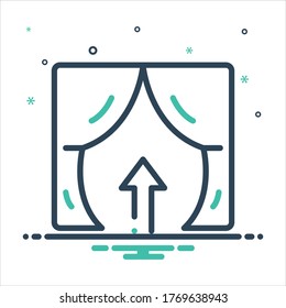 Vector colorful mix icon for entry