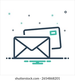 Icono colorido de la mezcla del Vector para el sobre