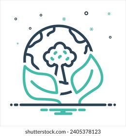 Vector colorful mix icon for environment
