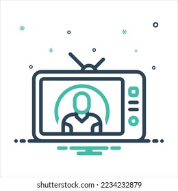 Vector colorful mix icon for episodes