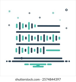 Vector colorful mix icon for equalizer