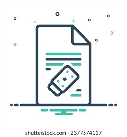 Vector colorful mix icon for erase