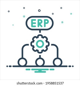 Vector colorful mix icon for erp