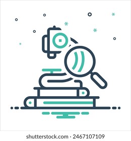 Icono de mezcla colorida de Vector para la investigación