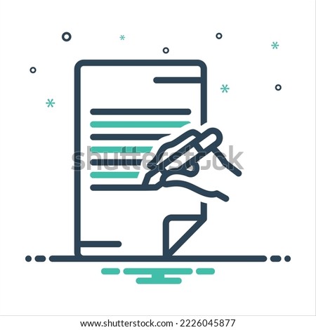 Vector colorful mix icon for essays