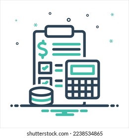 Vector colorful mix icon for estimated