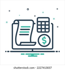 Icono de mezcla de colores vectoriales para estimación