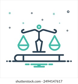 Icono de mezcla colorida de Vector para ética
